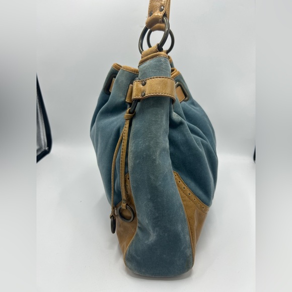 Kooba Blue Velvet Leather Trim Hobo-style shoulder bag - Picture 6 of 14
